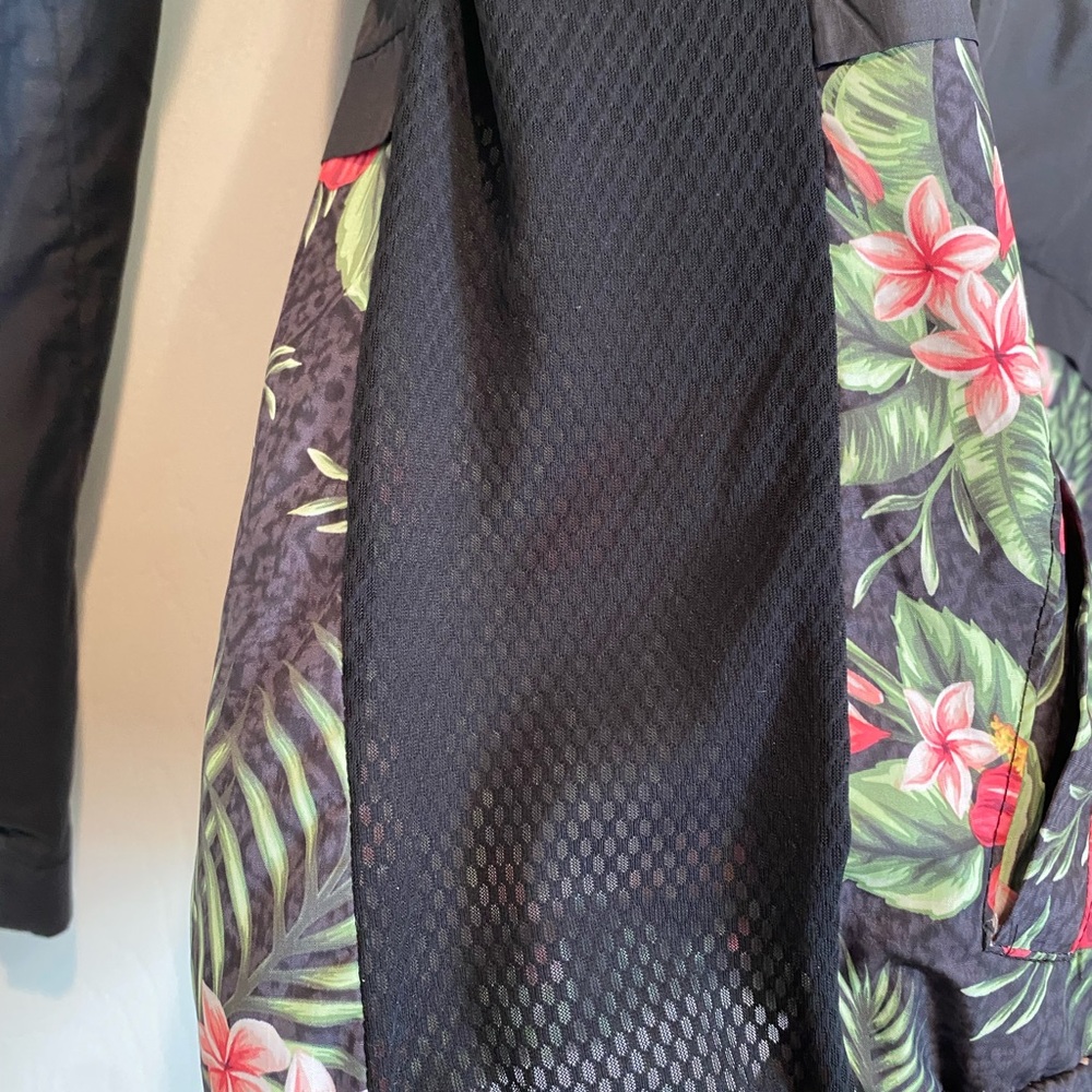 Hurley Black Tropical Floral Women's Breathable Running Jacket Size S - Picture 5 of 13